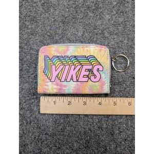 YIKES Keychain Wallet Small Pastel Tie-Dye Canvas Unisex Card Coin Purse